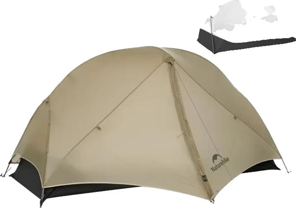 Tente bivouac 2P-15D UL légère et imperméable coloris brun - Modèle T2