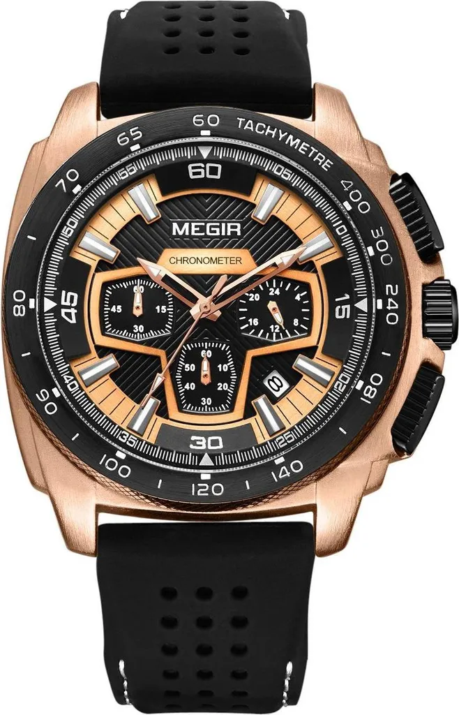 Orologio MEGIR DU-38537 Nero/Oro - Sportivo e Funzionale KP38537