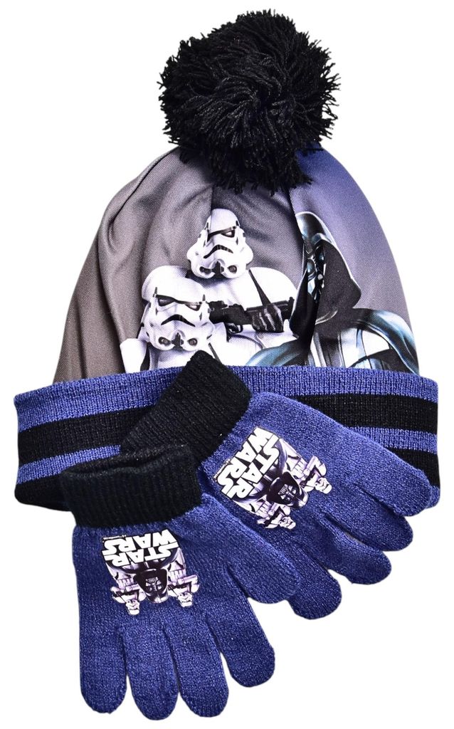 2-tlg. Winter Set: Star Wars Mütze & Handschuhe one size Produktbild 