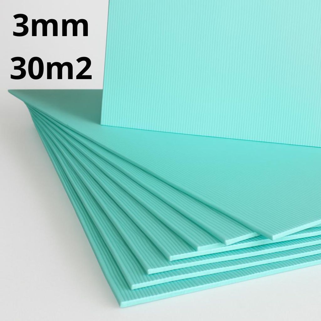 XPS Trittschalldämmung 3 mm – 30 m2 – 20 % dichter – Produktbild 