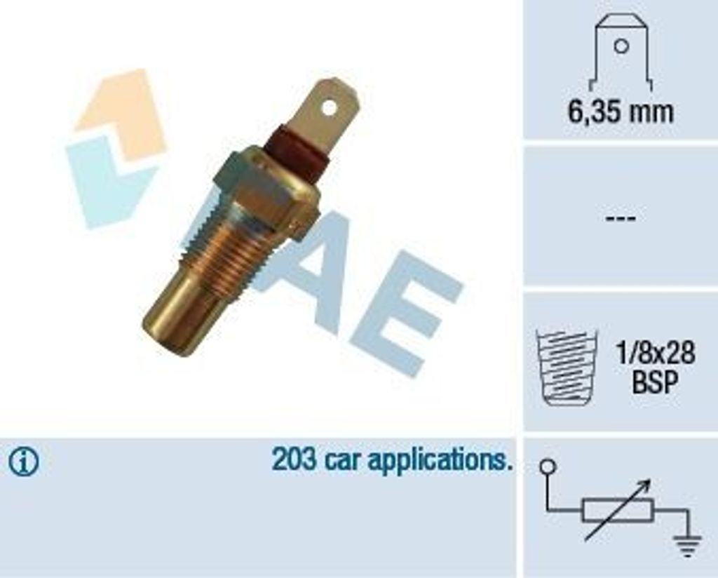 FAE 31570 Kühlmitteltemperatursensor für OPEL Campo (TF0, TF1) Monterey A (M92) Monterey B (M98) für HYUNDAI GALLOPER II (JK-01) für TOYOTA fü...