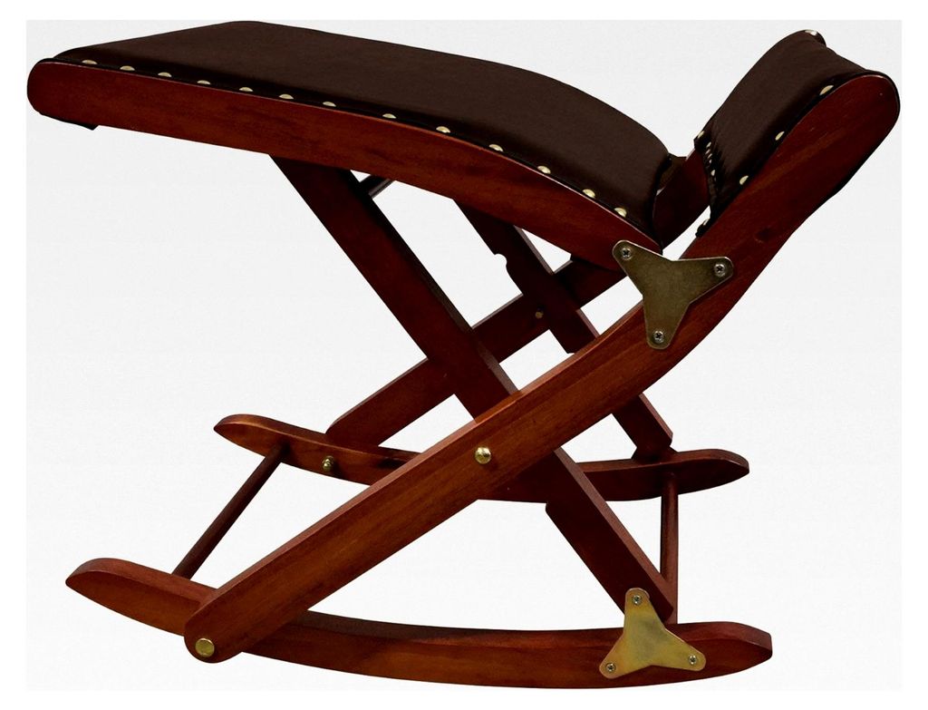 Beinschaukel | Beinwippe | Relaxschaukel | zusammenklappbar | Massivholz | mit hochwertigem Kunstleder-Bezug | 3fach höhenverstellbar