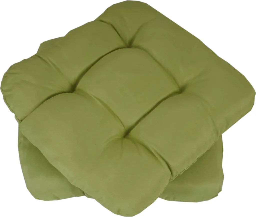 Fini le mal de dos : lot de 2 coussins d'assise Dublin 8cm vert clair