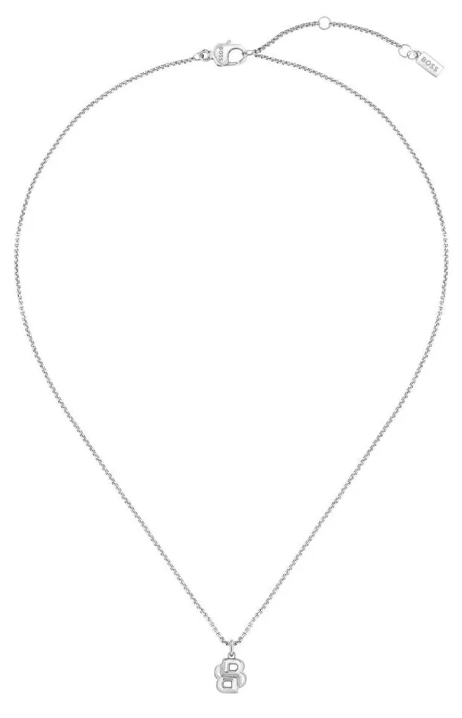 Collier chic en acier pour femme Double B : accessoire soirée et bureau