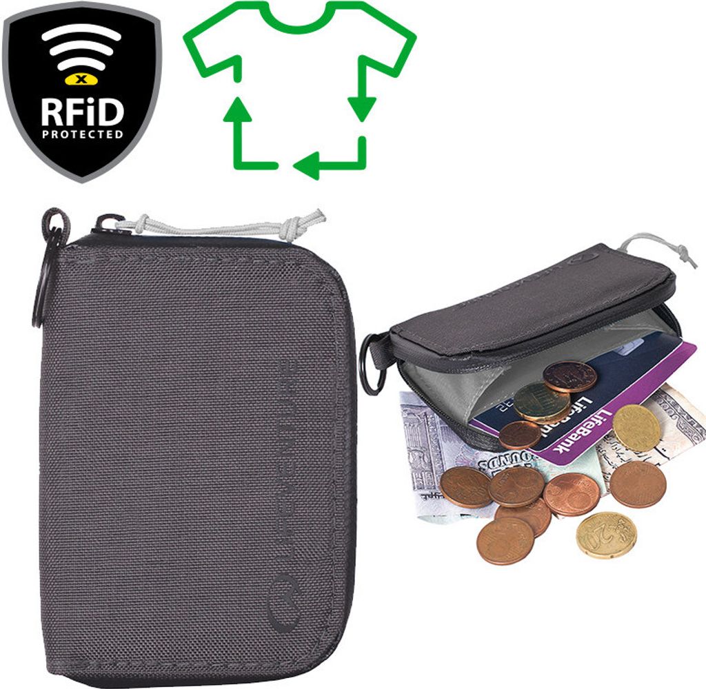 Lifeventure RFiD Taschengeldbörse, grau