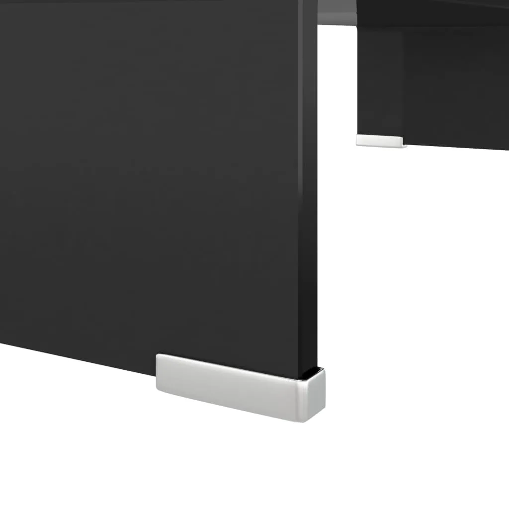 Table rehausse écran en verre noir 60cm - Solution gain de place bureau