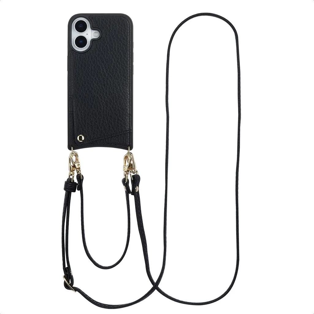 Custodia iPhone 17 con Tracolla Selencia Nova - Nera, Antiurto, Porta Carte