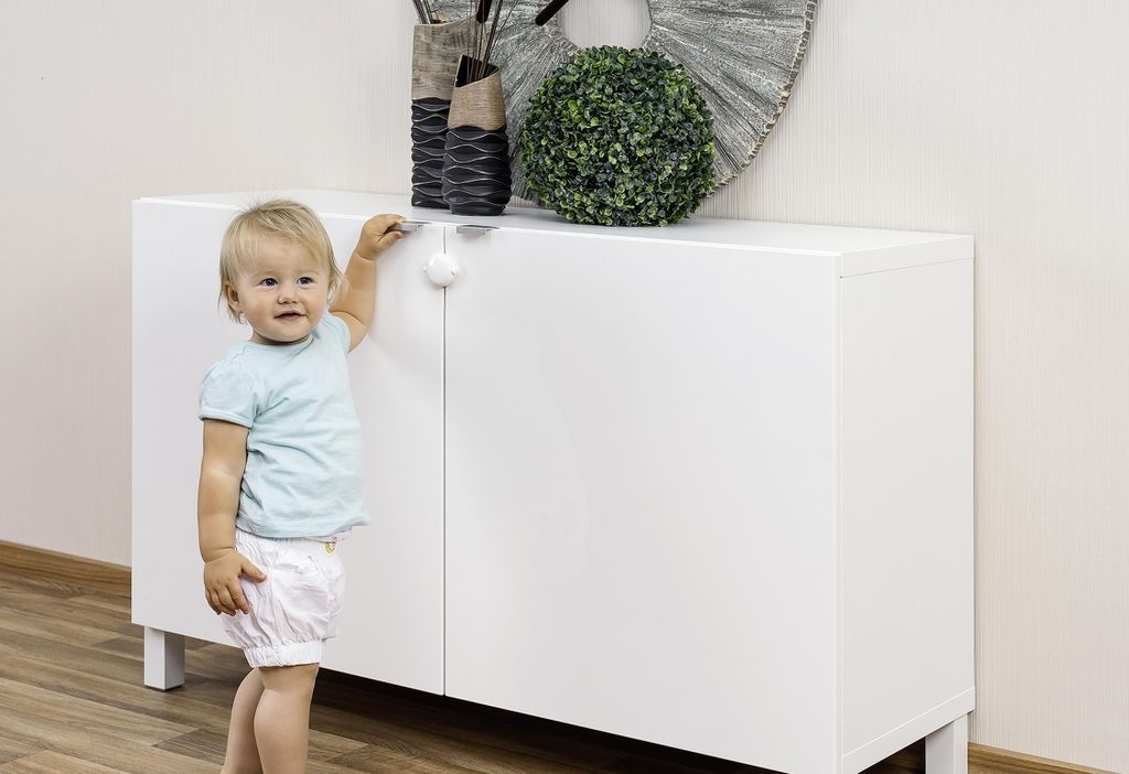 reer 71020, Zámek na skřínku, 1 kusů, Bílá, Skříň, Plast, Obrázek produktu 
