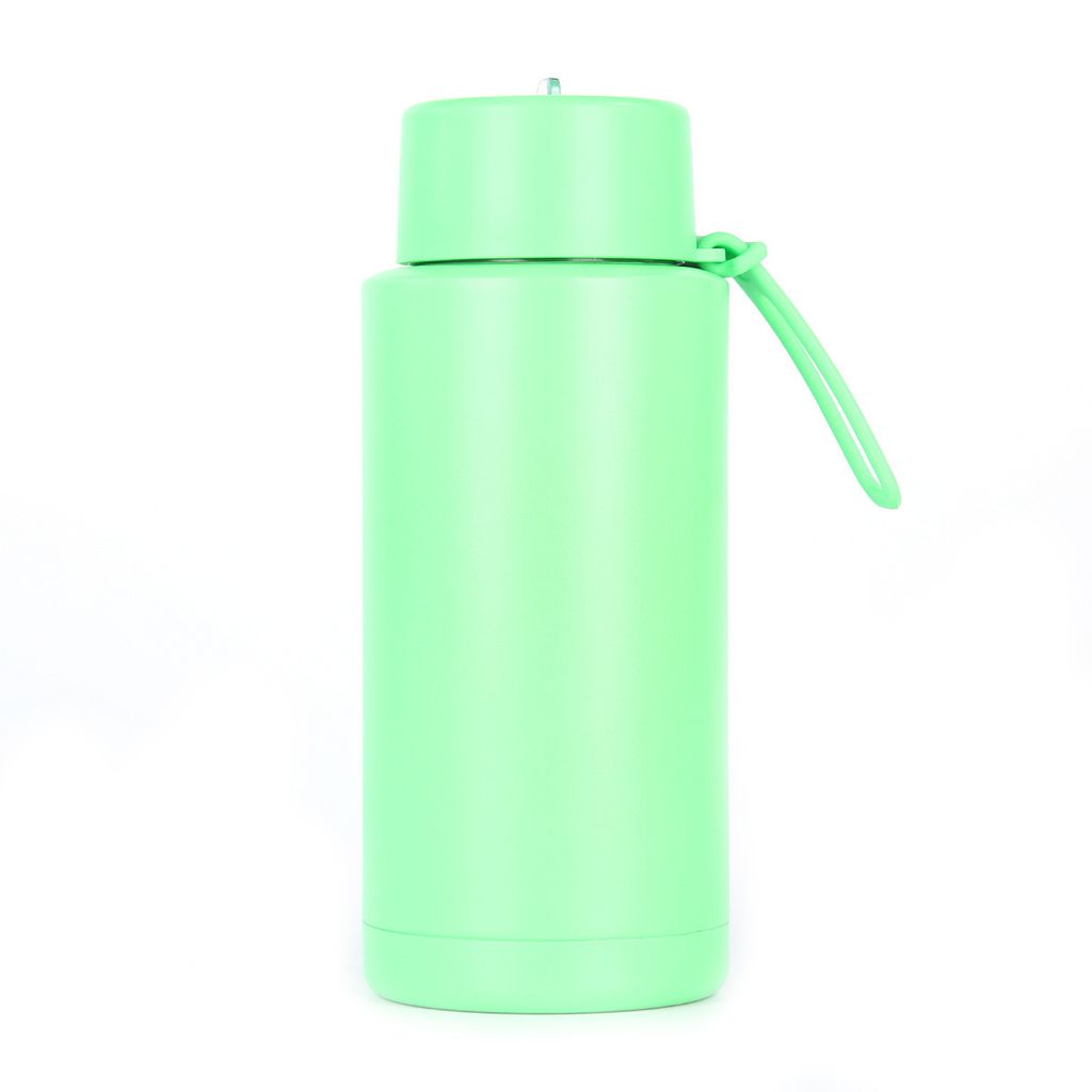 Thermobecher,1000ml Edelstahl Thermoskanne, Outdoor Sport Wasserkocher, Große Kapazität, Auto Tasse, Langanhaltende Wärmespeicherung,dunkelgrün