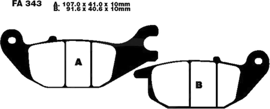 Bremsbeläge Hinterrad für Honda XL 125 V Varadero 80 kmh Baujahr 2001-2008 Bremsklotz von EBC - Neu