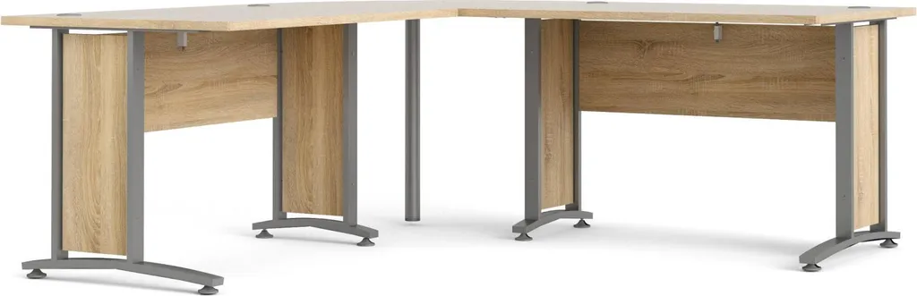 Armoire d'angle Prima en bois chêne structuré pour chambre