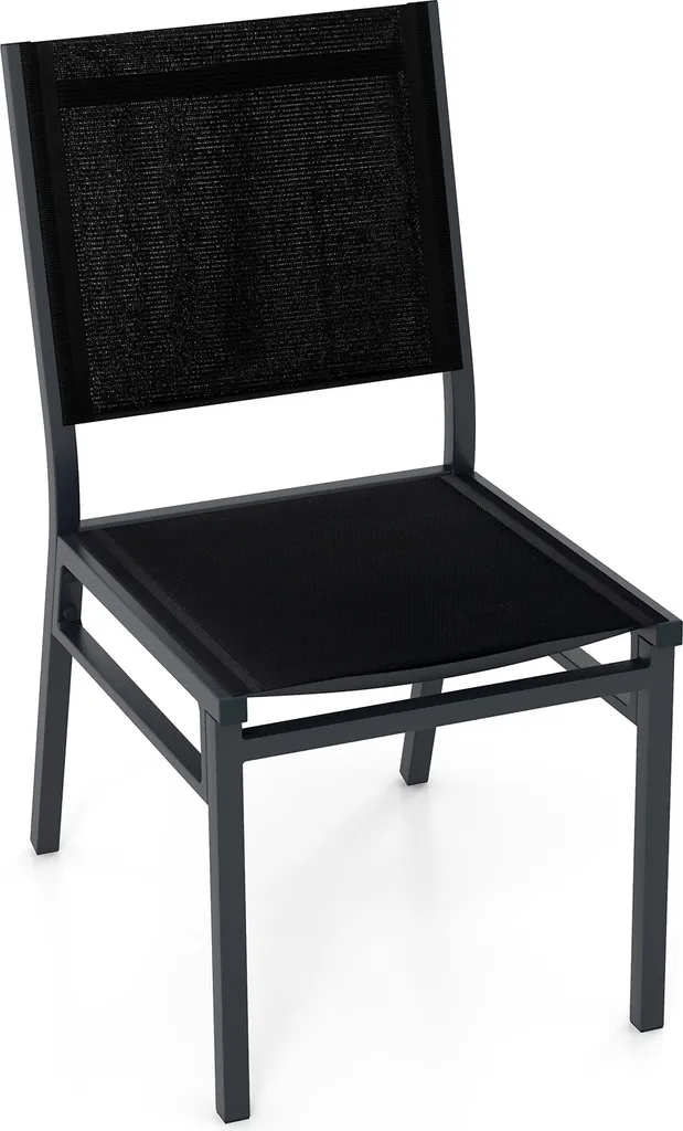 Chaise de balcon compacte en aluminium pour petit espace extérieur