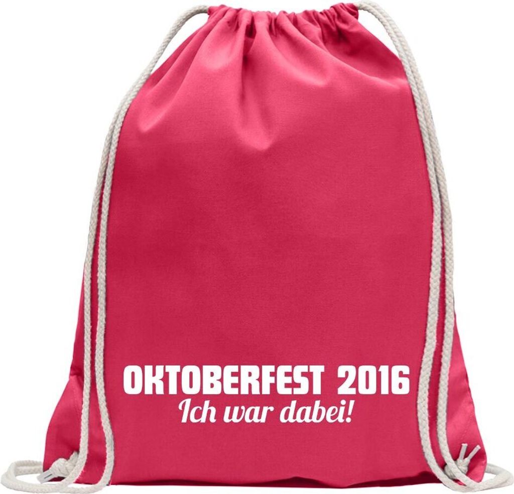 Kiwistar - Turnbeutel - pink - 2013 Ich war dabei! - Fun Rucksack Sport Beutel Gymsack Baumwolle mit Ziehgurt
