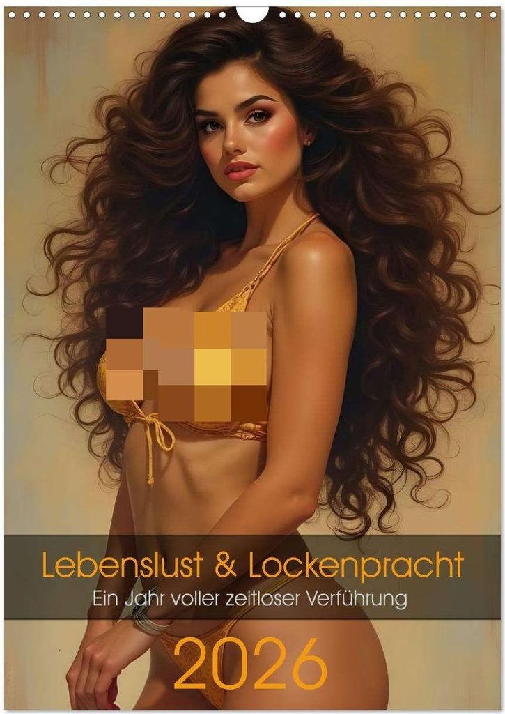 Lebenslust & Lockenpracht (Wandkalender 2026 DIN A3 hoch), CALVENDO Monatskalender