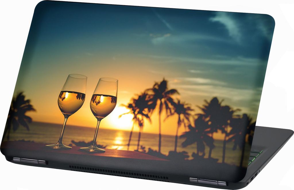 Premium Laptop Universal Folien Cover – Matt, Kratzfest & Rückstandslos entfernbar LP85 Prosecco 17 Zoll 28x43cm