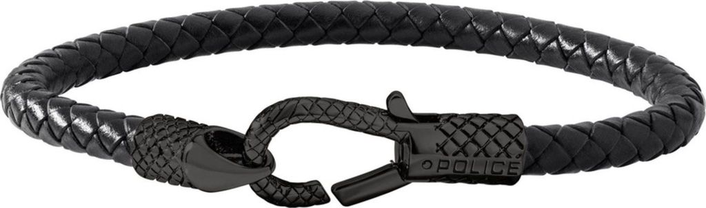 Police Herren Leder-Armband schwarz PJ26491BLB.02