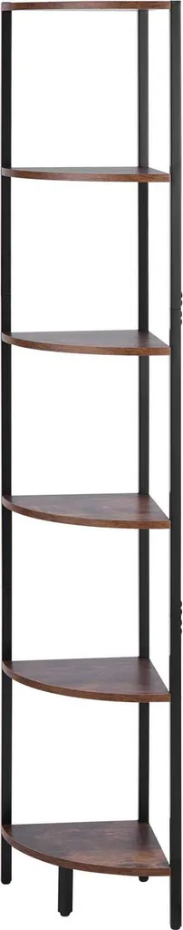 Meuble d'angle compact pour gagner de la place, étagère LED 6 niveaux