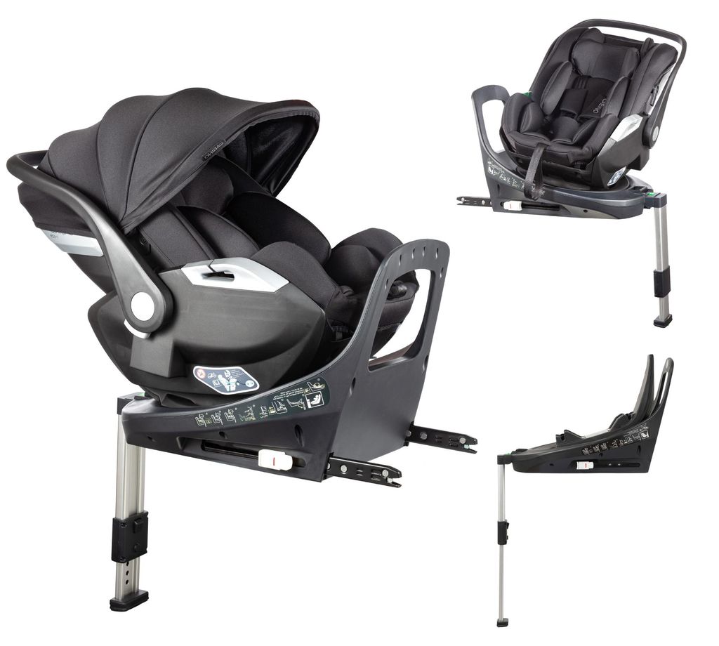 Cabino Babyschale 360 i-Size mit ISOFIX-Basis Schwarz – Produktbild 