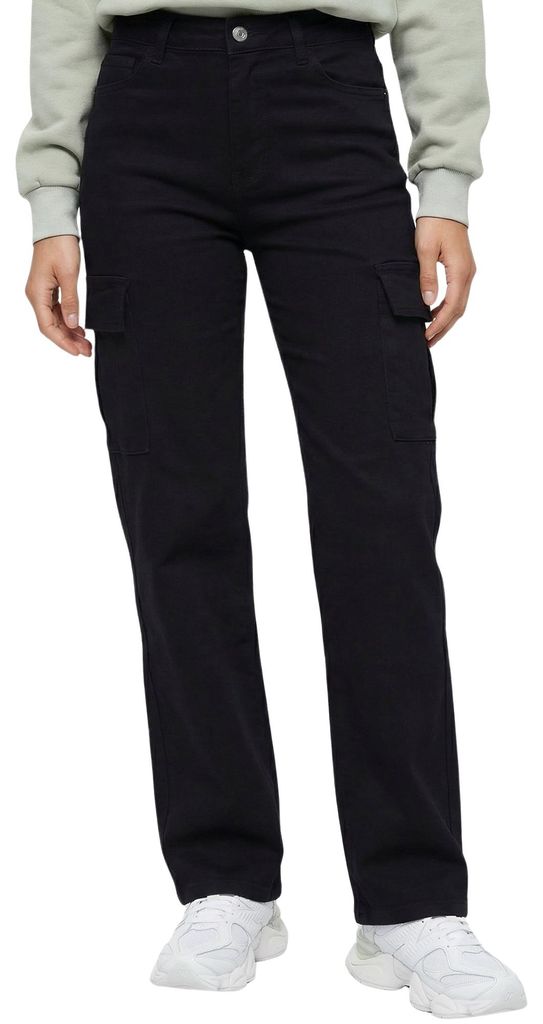 Tazzio Damen Cargo Jeans Regular Fit F143 (Schwarz, 40)