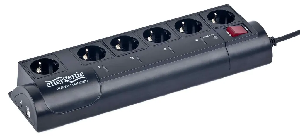 Multiprise Parafoudre 6 Prises avec Programmateur et Chargeur USB Double - 3