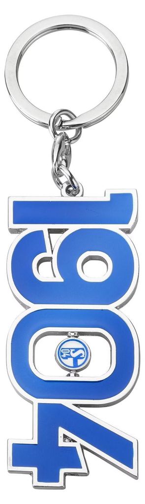 FC Schalke 04 Schlüsselanhänger 1904 blau, silber STK Produktbild 