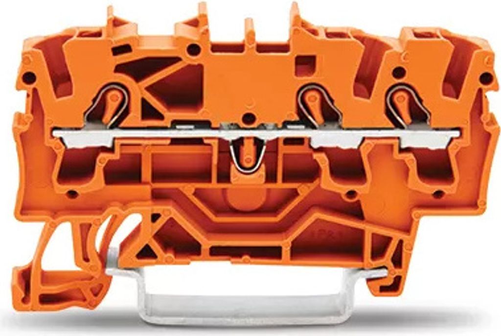 WAGO 3-Leiter-Durchgangsklemme;2,5 mm²;für Anwendungen Ex e II geeignet;orange 2002-1302