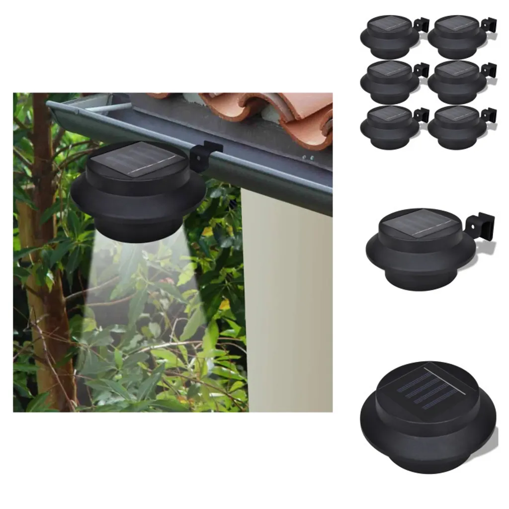 Set 6 Luci Solari da Esterno Nere - Sicurezza vialetti e bambini
