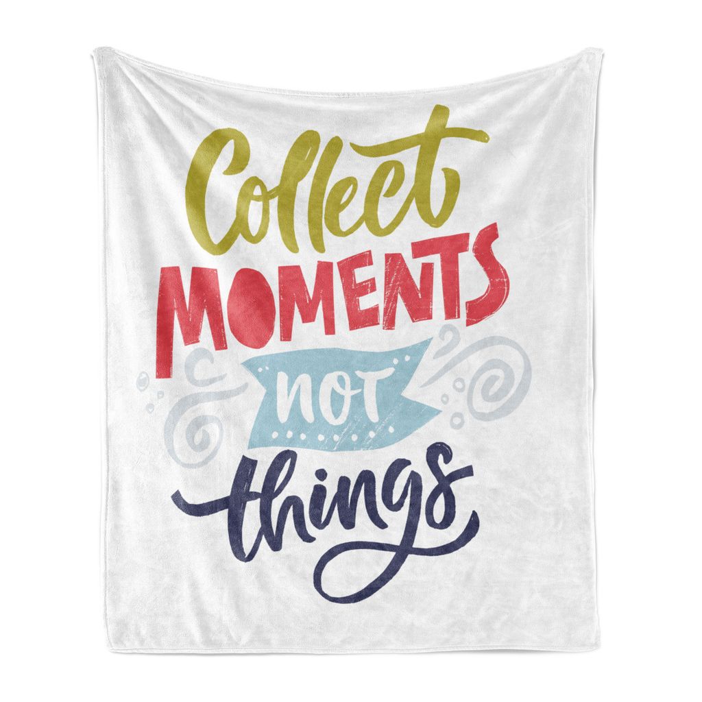 ABAKUHAUS Sprichwort Weich Flanell Fleece Decke, Inspirational Saying auf Leben, Gemütlicher Plüsch für den Innen- und Außenbereich, 125 x 175 ...