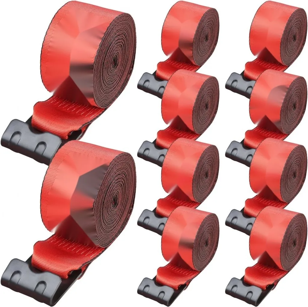 Sangle de treuil 4 x 30 pieds 18000 lbs avec crochet plat - Pack de 10