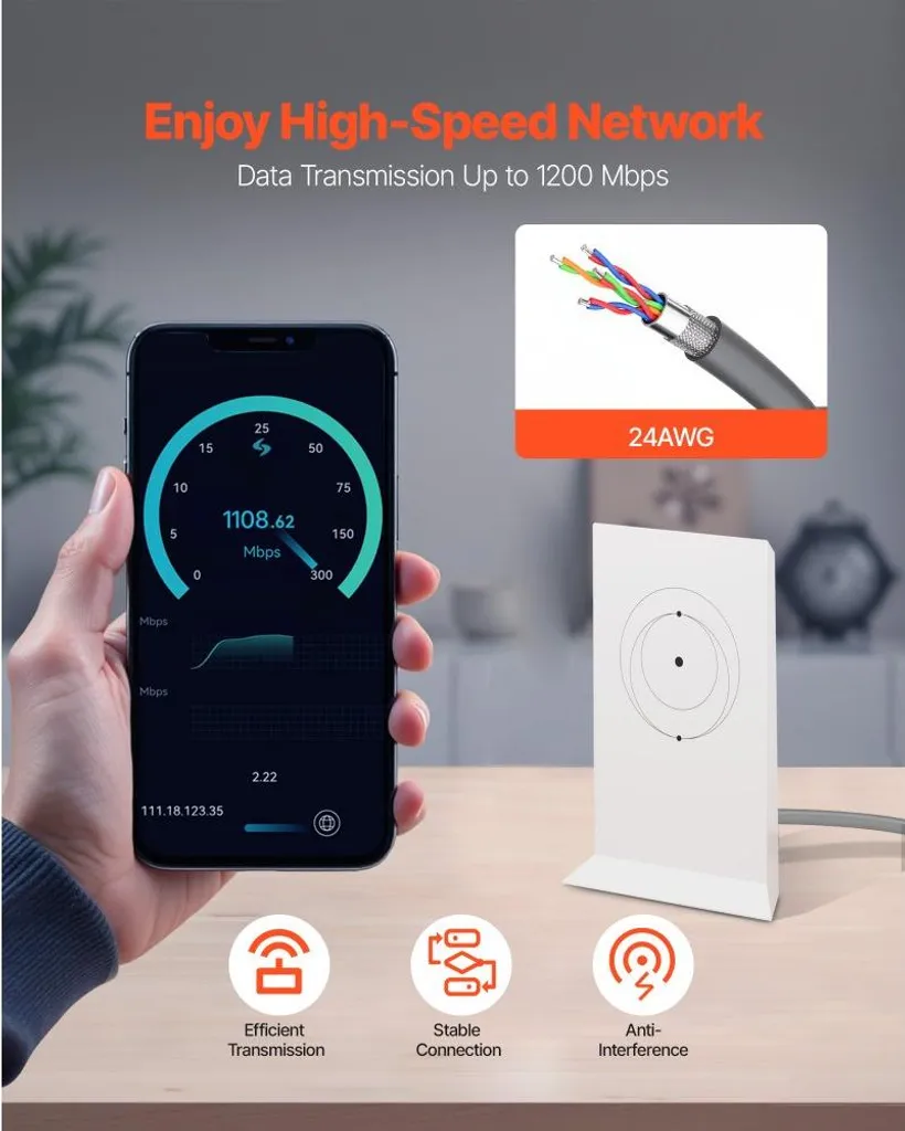Cavo Starlink Gen VEVOR 2,45,72 m,Cavo Estensione per Dish Satellitare Starlink Gen 2 V2,24 AWG,Anima in Rame,Cavo Flessibile e Durevole | Leroy Merlin