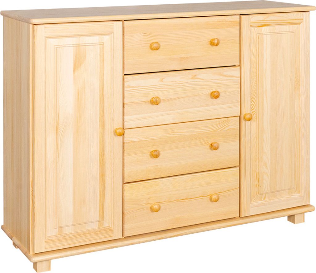 Kommode Massivholz 044 - Abmessung 100 x 136 x 42 cm (H x B x T)