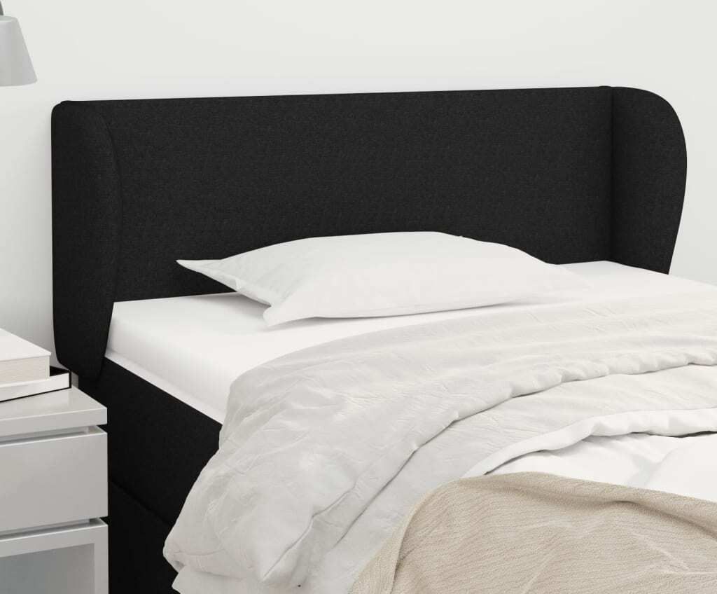 Maison Exclusive - Kopfteil mit Ohren Schwarz 93x23x78/88 cm Stoff