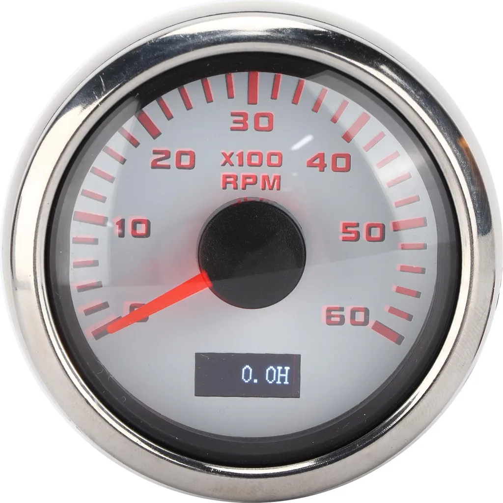 Jauge de Régime Moteur 52mm Étanche IP67 pour Auto et Moto Essence