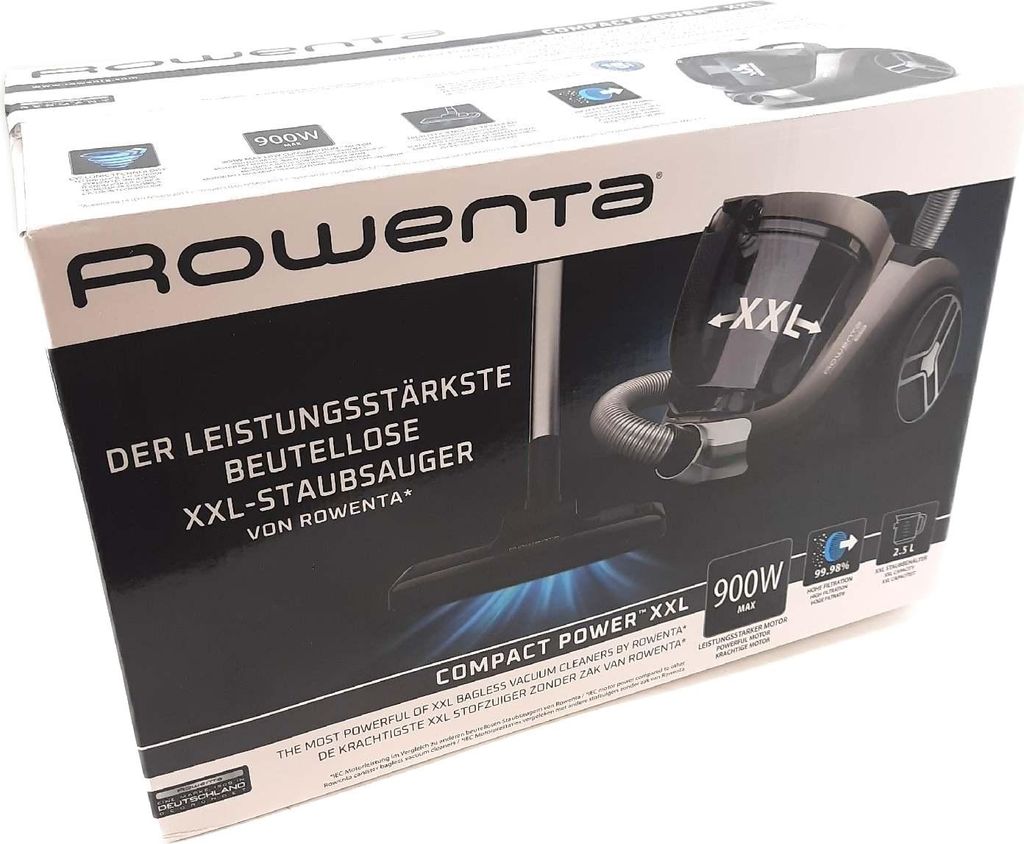 Rowenta Compact Power XXL Animal Staubsauger ohne Beutel RO4B50, 900 W, Zylinder-Vakuum, Trocken, Beutellos, 2,5 l, Filterung