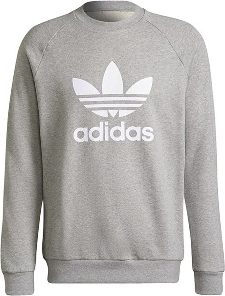 adidas adicolor Classics Trefoil Crew - Herren Pullover Sweatshirt Grau H06650 , XS