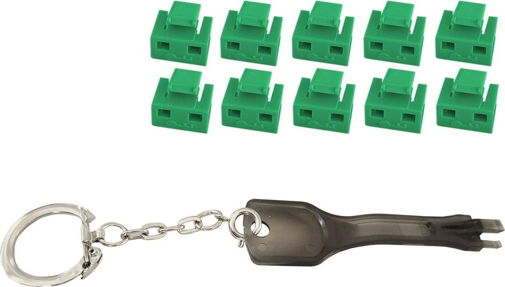 shiverpeaks RJ45-Port Blocker mit Schlüssel grün