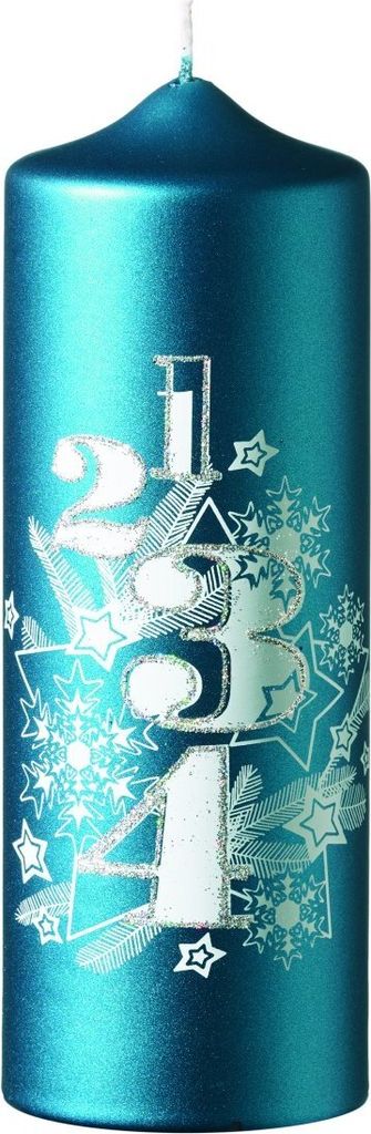 Kerze Adventszauber Royalblau Matt 200 x Ø 70 mm, 1 Stück