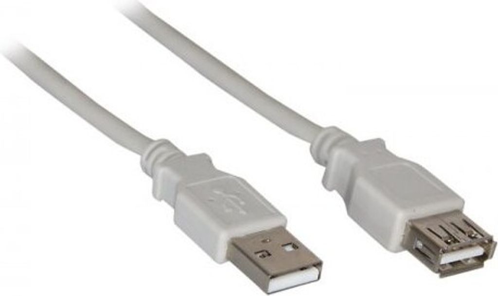 Goobay 50961 USB 2.0 Hi-Speed Verlängerungskabel, Grau, 3 m - USB 2.0-Stecker (Typ A) > USB 2.0-Buchse (Typ A)