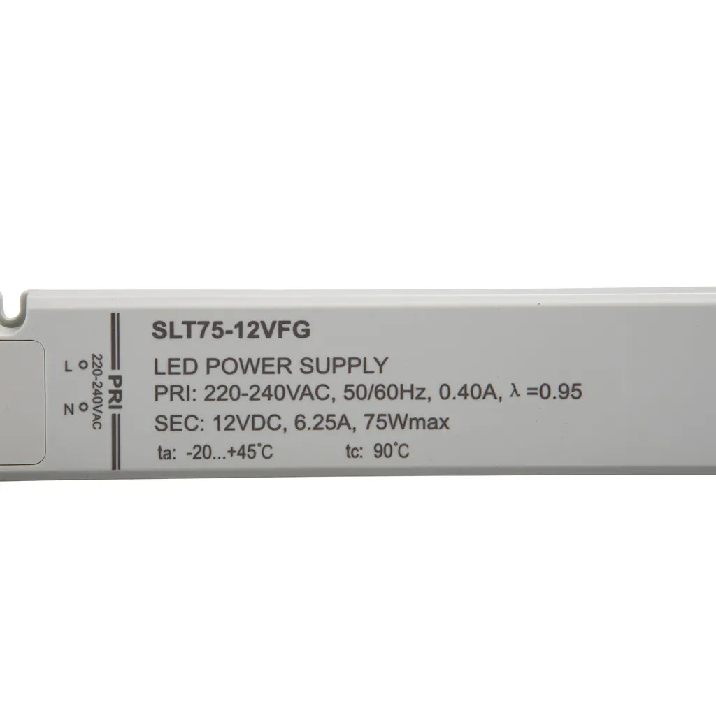 Alimentation LED 12V 75W IP20 SLT75-12VFG avec Protection Surcharge