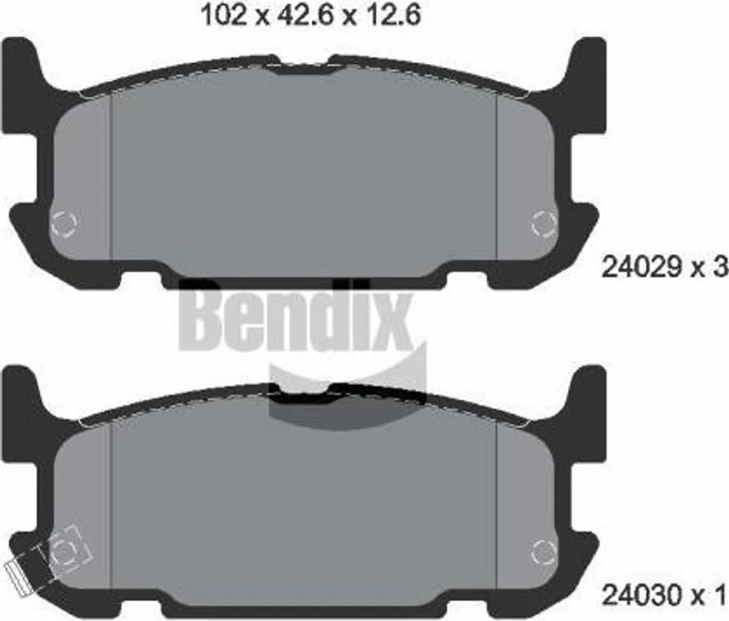 Plaquettes de frein BENDIX BPD2080 OE N0Y7648Z pour Mazda MX-5 Miata