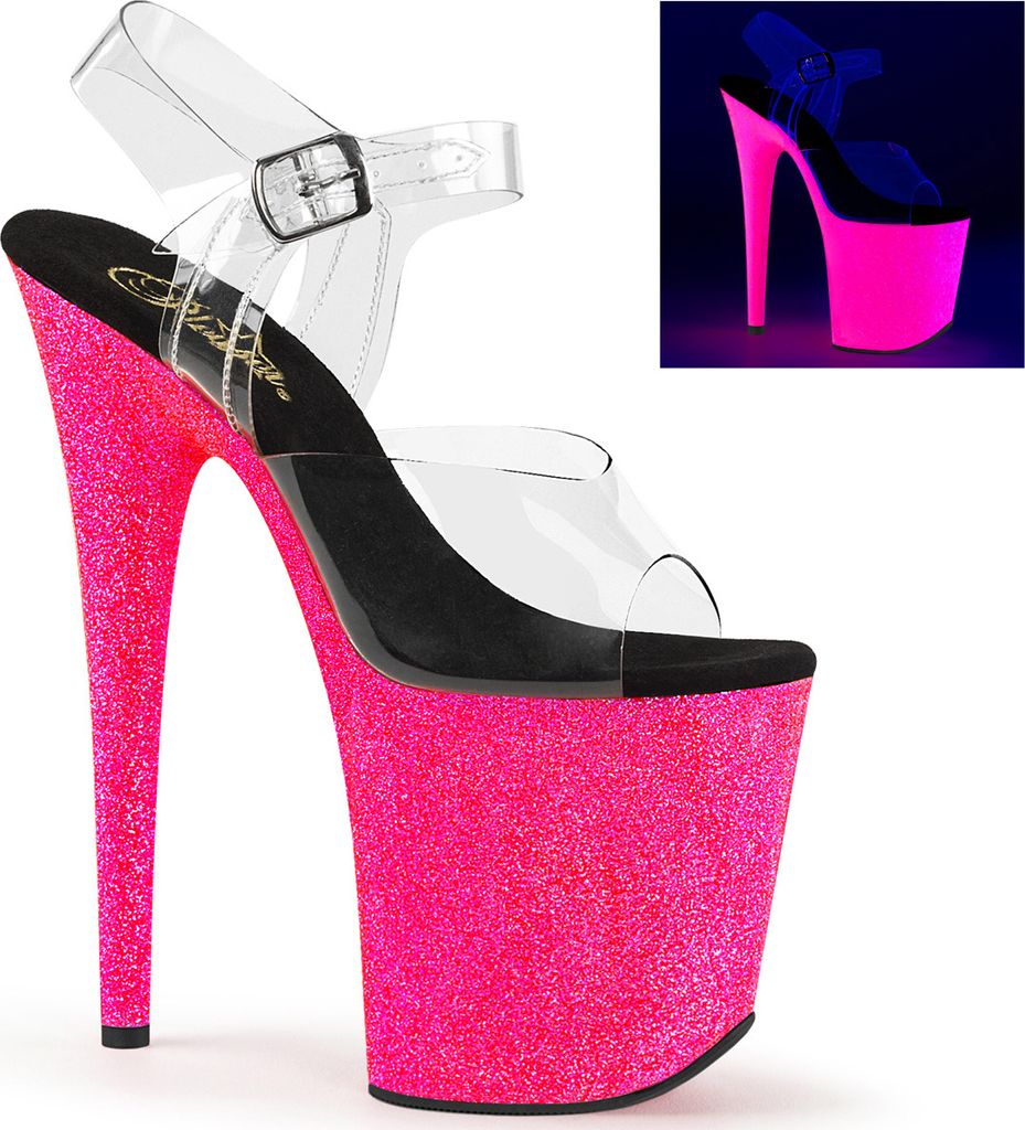FLAMINGO-808UVG Damen Sandale von Pleaser, Transparent Produktbild 
