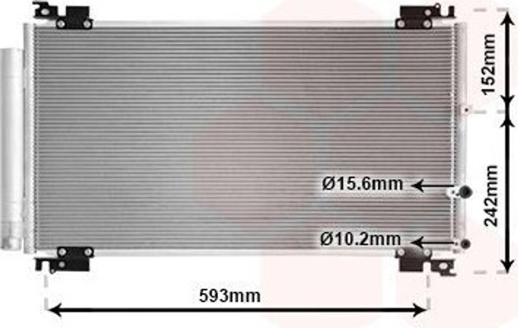 VAN WEZEL 56015702 Kondensator Klimaanlage Klimakondensator für LEXUS IS II (GSE2, ALE2, USE2) +Trockner