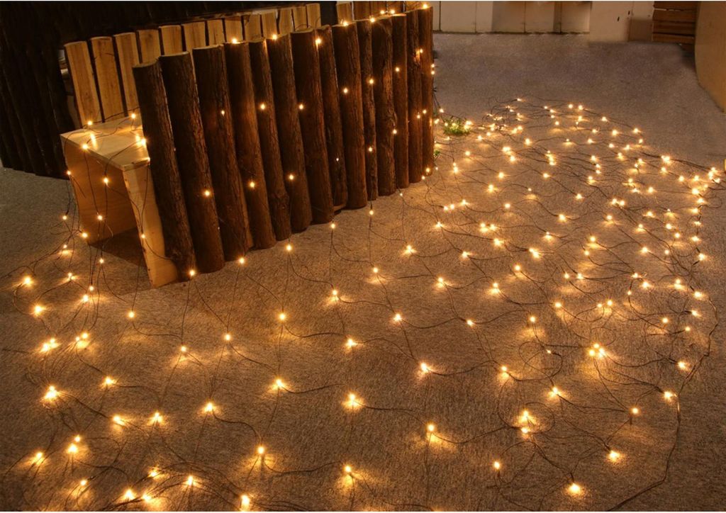 6x 288 LED Lichternetz 3,60x2,60 m Warmweiß IP44 | Outdoor Lichterkette für Weihnachten, Garten & Dekoration, Strombetrieben
