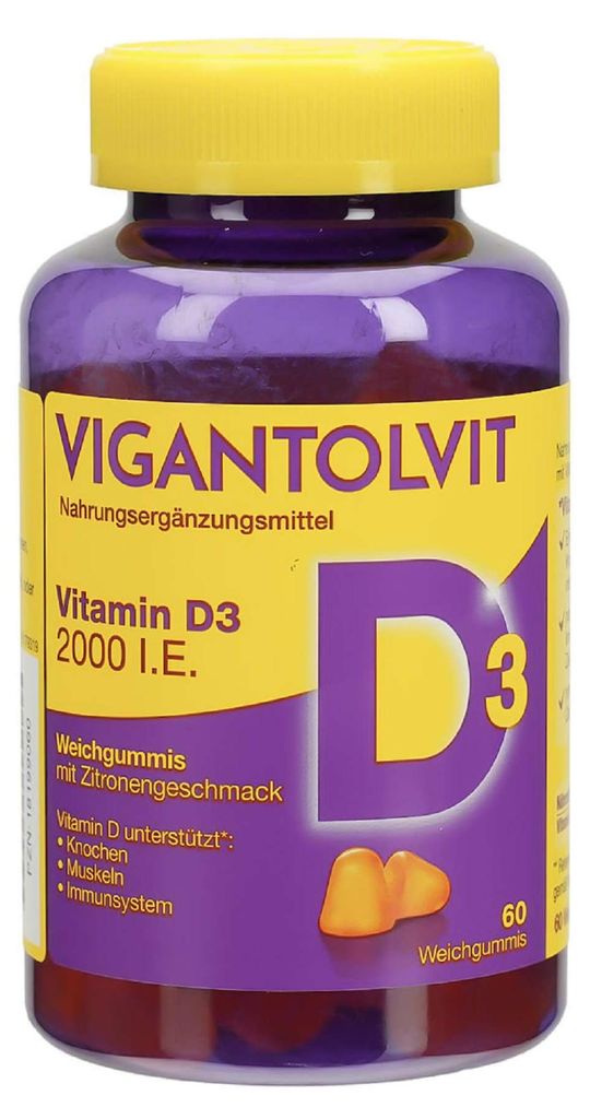 VIGANTOLVIT 2000 I.E. Gomitas de vitamina D3 con sabor a Imagen del producto 