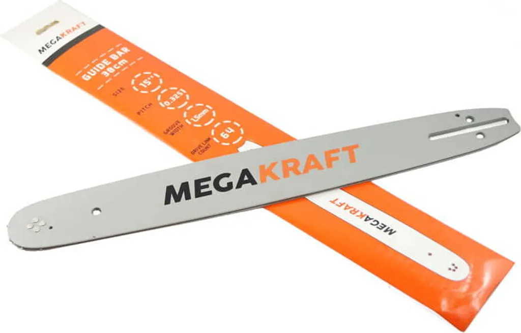 Guide de chaîne Megakraft 38cm 15 pouces .325 1.5mm 64 maillons entraineurs