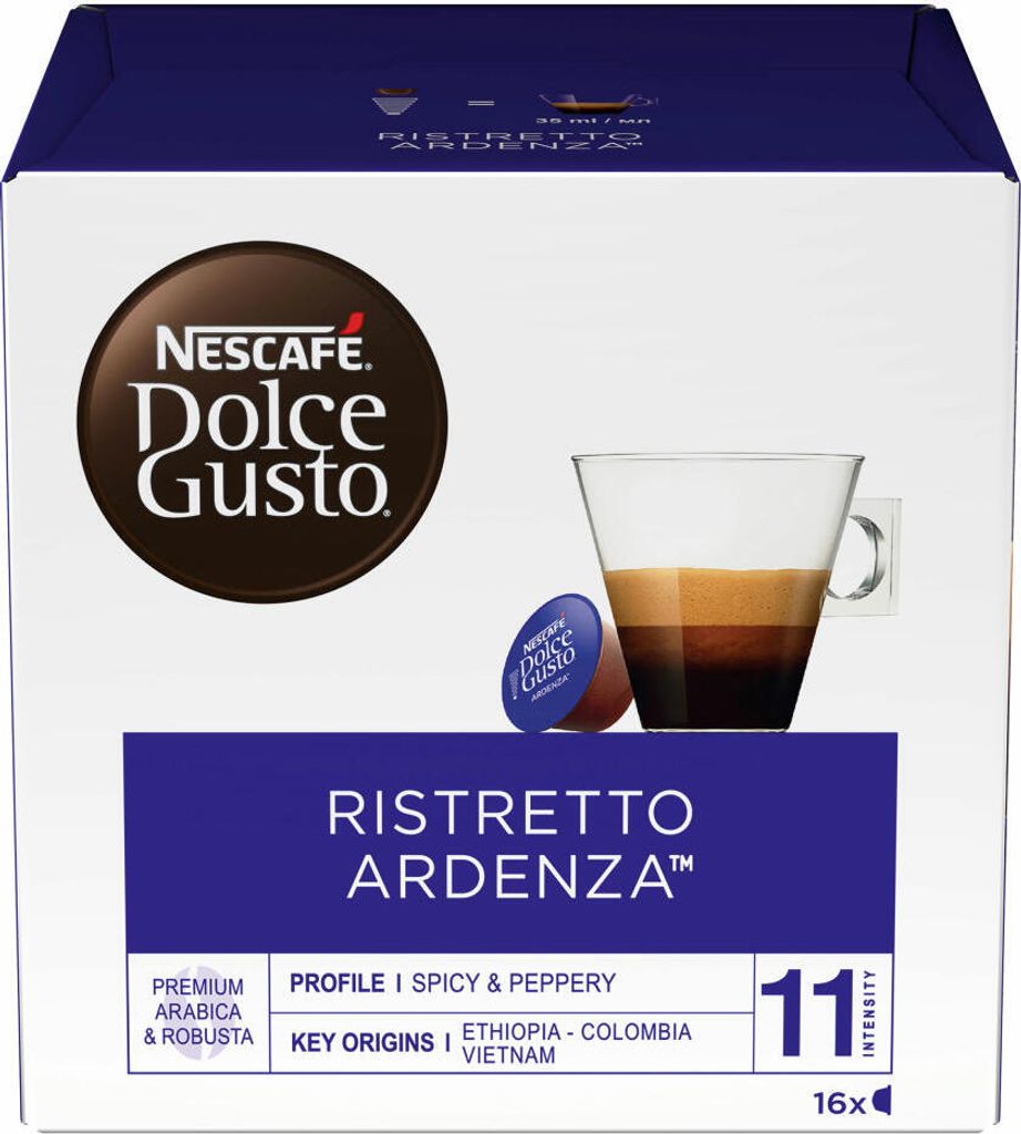 Nescaf Dolce Gusto Espresso Ristretto Ardenza, Krftig, Kaffee, Kaffeekapsel, 16 Kapseln / Portionen