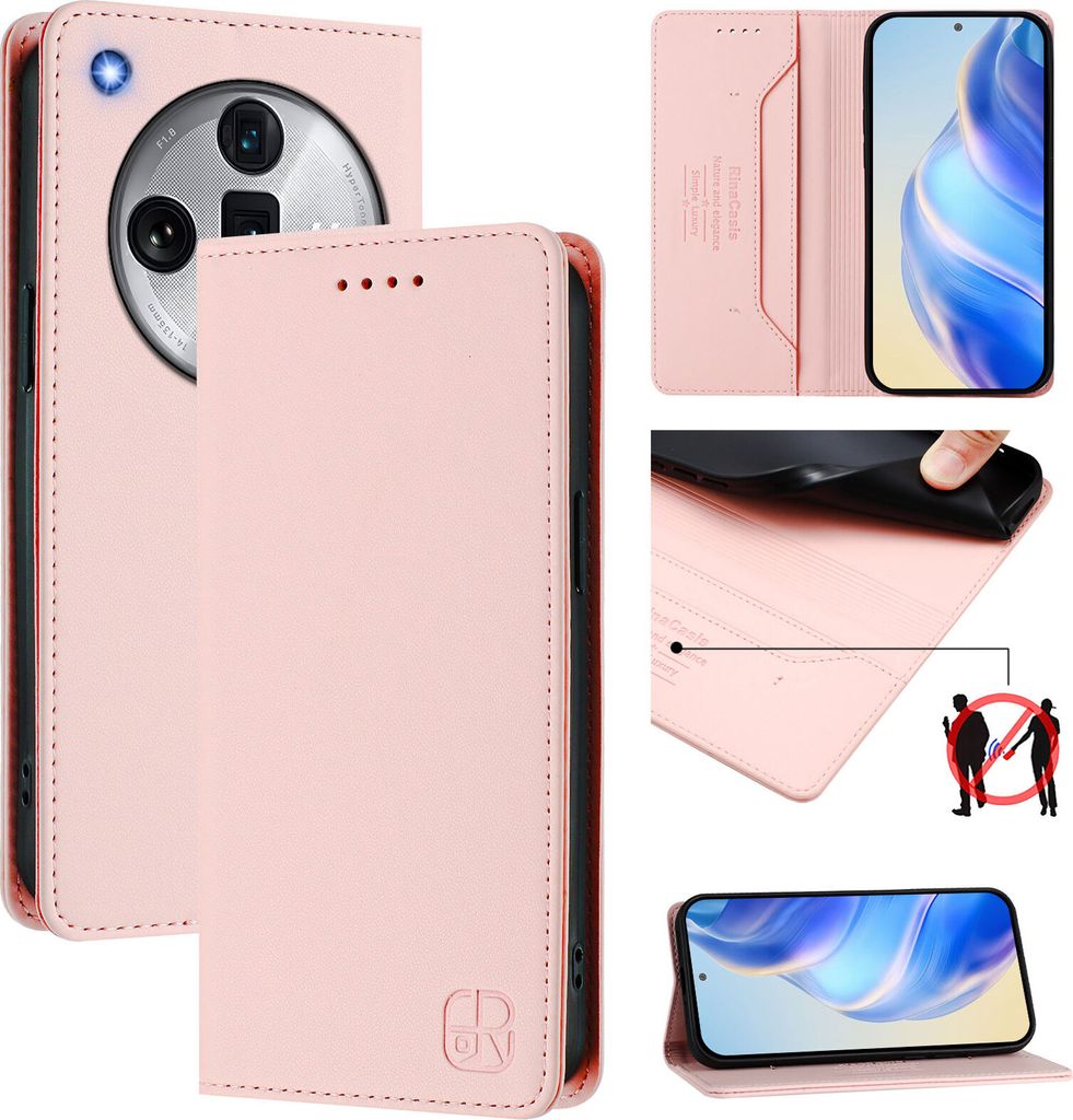Lederhülle für Oppo Find X7 Ultra Hülle Flip Brieftasche Produktbild 