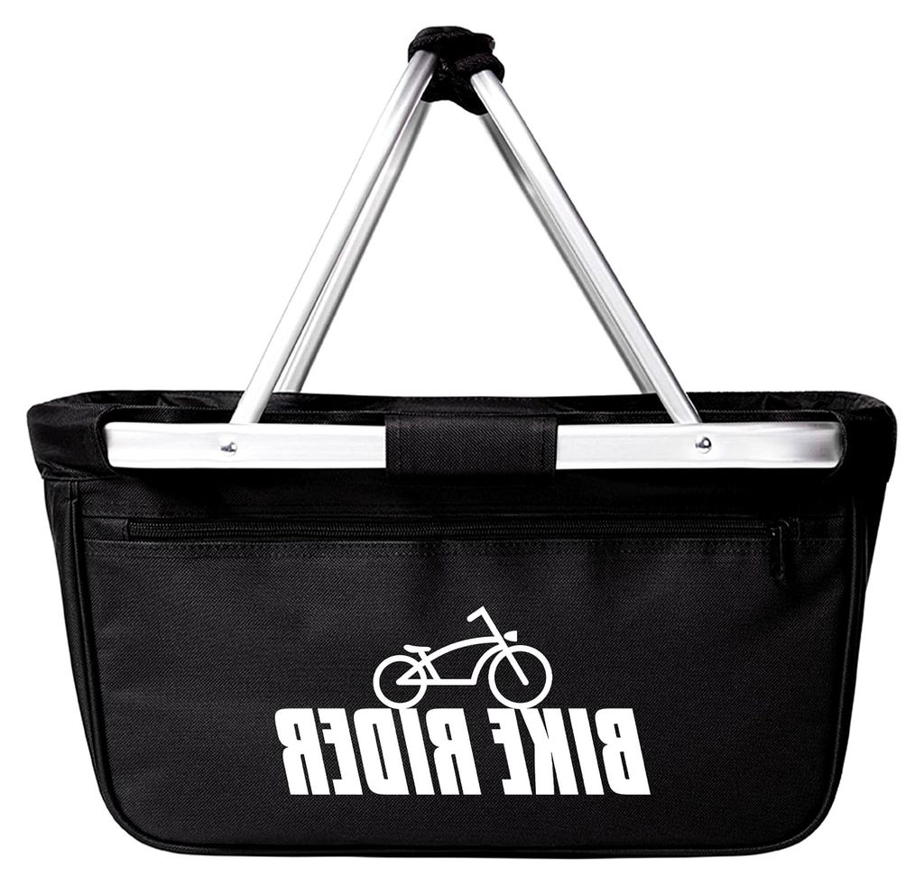 Faltbarer Einkaufskorb Bike Rider für Fahrräder, 20 Liter, Schwarz