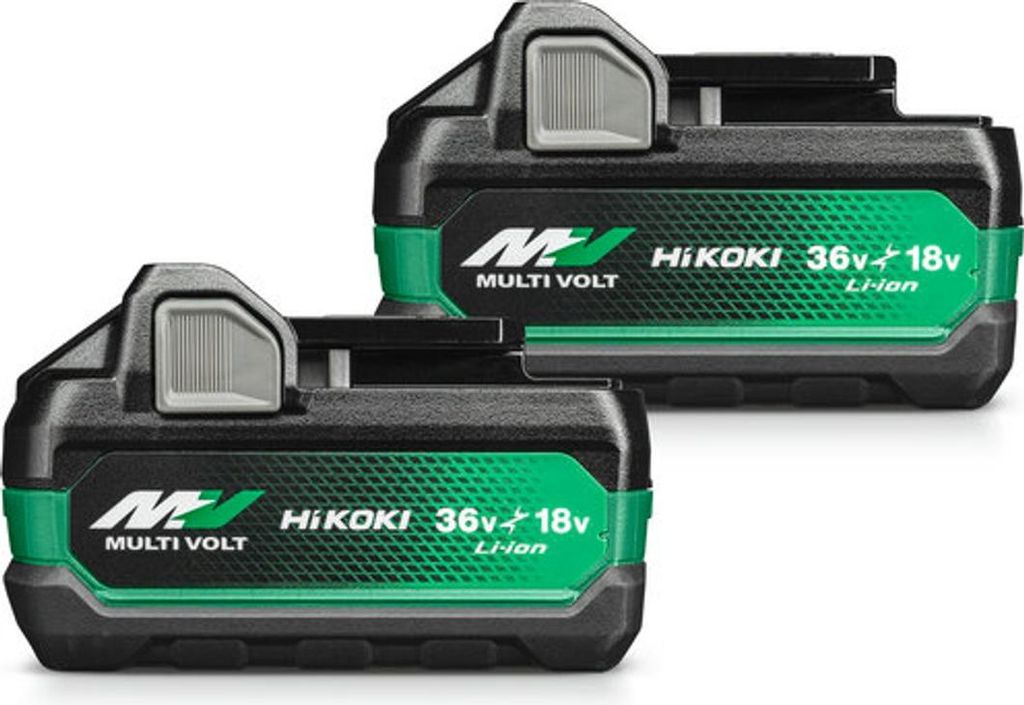 Verpakking met 2 MultiVolt HIKOKI BSL36A18X batterijen - Productafbeelding 