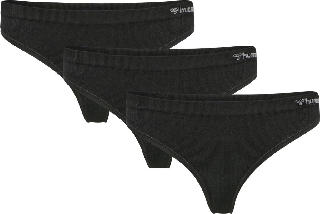 hummel hmlJUNO 3-PACK SEAMLESS THONG - BLACK - XS